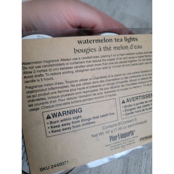 Pier 1 Imports watermelon‎ tealight set pink candle decor - Picture 5 of 5